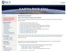 Tablet Screenshot of earth.rice.edu