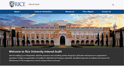 Desktop Screenshot of internalaudit.rice.edu