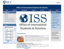 Tablet Screenshot of oiss.rice.edu
