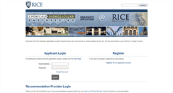 Desktop Screenshot of chbegradapps.rice.edu