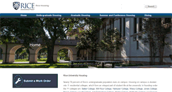 Desktop Screenshot of campushousing.rice.edu