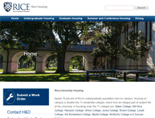 Tablet Screenshot of campushousing.rice.edu