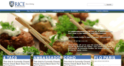 Desktop Screenshot of dining.rice.edu