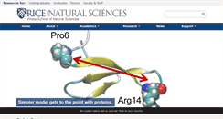 Desktop Screenshot of naturalsciences.rice.edu
