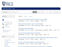 Tablet Screenshot of libanswers.rice.edu