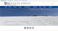 Desktop Screenshot of anthropology.rice.edu