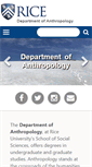 Mobile Screenshot of anthropology.rice.edu