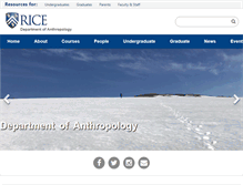 Tablet Screenshot of anthropology.rice.edu
