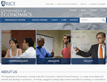 Tablet Screenshot of economics.rice.edu