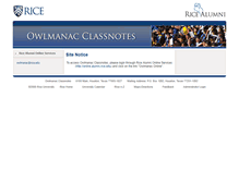 Tablet Screenshot of classnotes.rice.edu