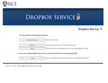 Tablet Screenshot of dropbox.rice.edu