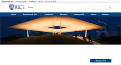 Desktop Screenshot of events.rice.edu