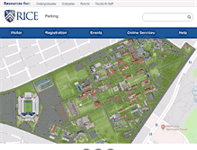 Tablet Screenshot of parking.rice.edu