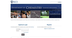 Desktop Screenshot of chemgradapps.rice.edu