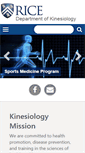 Mobile Screenshot of kinesiology.rice.edu