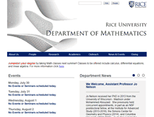 Tablet Screenshot of math.rice.edu
