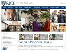 Tablet Screenshot of abroad.rice.edu