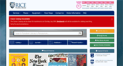 Desktop Screenshot of library.rice.edu