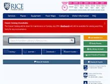 Tablet Screenshot of library.rice.edu
