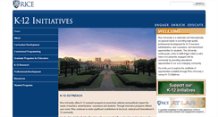 Desktop Screenshot of k12.rice.edu