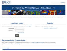 Tablet Screenshot of physgradapps.rice.edu