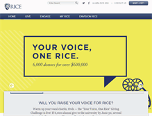 Tablet Screenshot of giving.rice.edu