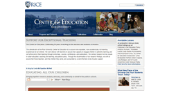 Desktop Screenshot of centerforeducation.rice.edu