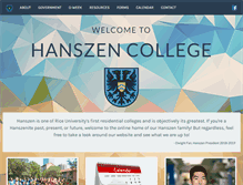 Tablet Screenshot of hanszen.rice.edu