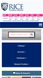 Mobile Screenshot of library-test.rice.edu