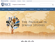 Tablet Screenshot of jewishstudies.rice.edu