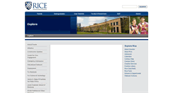 Desktop Screenshot of explore.rice.edu