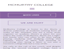 Tablet Screenshot of mcmurtry.rice.edu