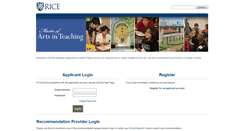 Desktop Screenshot of educgradapps.rice.edu