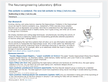 Tablet Screenshot of neuroengineeringlab.rice.edu