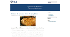 Desktop Screenshot of epicureanhistorian.blogs.rice.edu