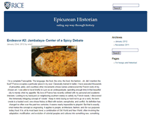 Tablet Screenshot of epicureanhistorian.blogs.rice.edu