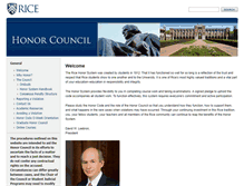 Tablet Screenshot of honor.rice.edu