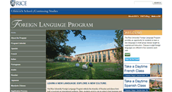 Desktop Screenshot of languages.rice.edu
