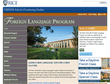 Tablet Screenshot of languages.rice.edu