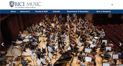 Desktop Screenshot of music.rice.edu