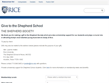 Tablet Screenshot of jointheshepherdsociety.rice.edu