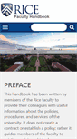 Mobile Screenshot of fachandbook.rice.edu