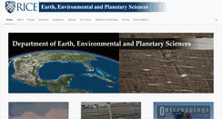 Desktop Screenshot of earthscience.rice.edu