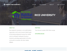 Tablet Screenshot of habitat.rice.edu